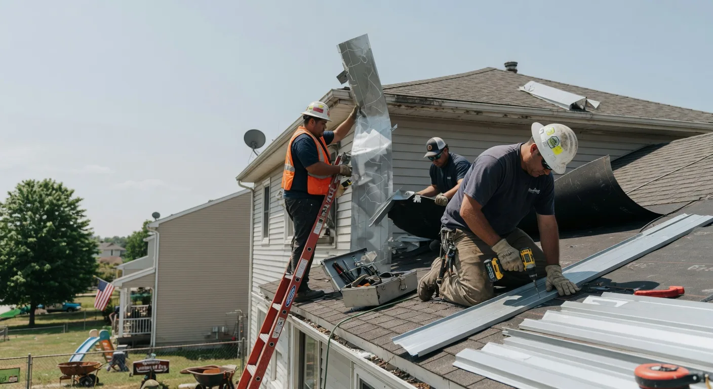 Storm Damage Metal Roof Repair in Richmond Dale, OH